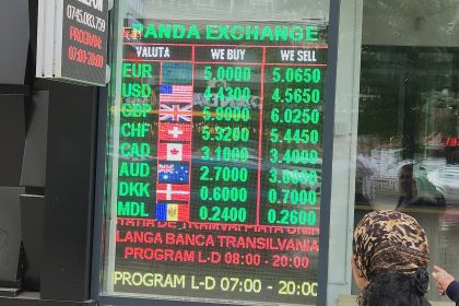 FOTO: Iată cât costă un euro la Iași, la ora prânzului, pe data de 20 mai